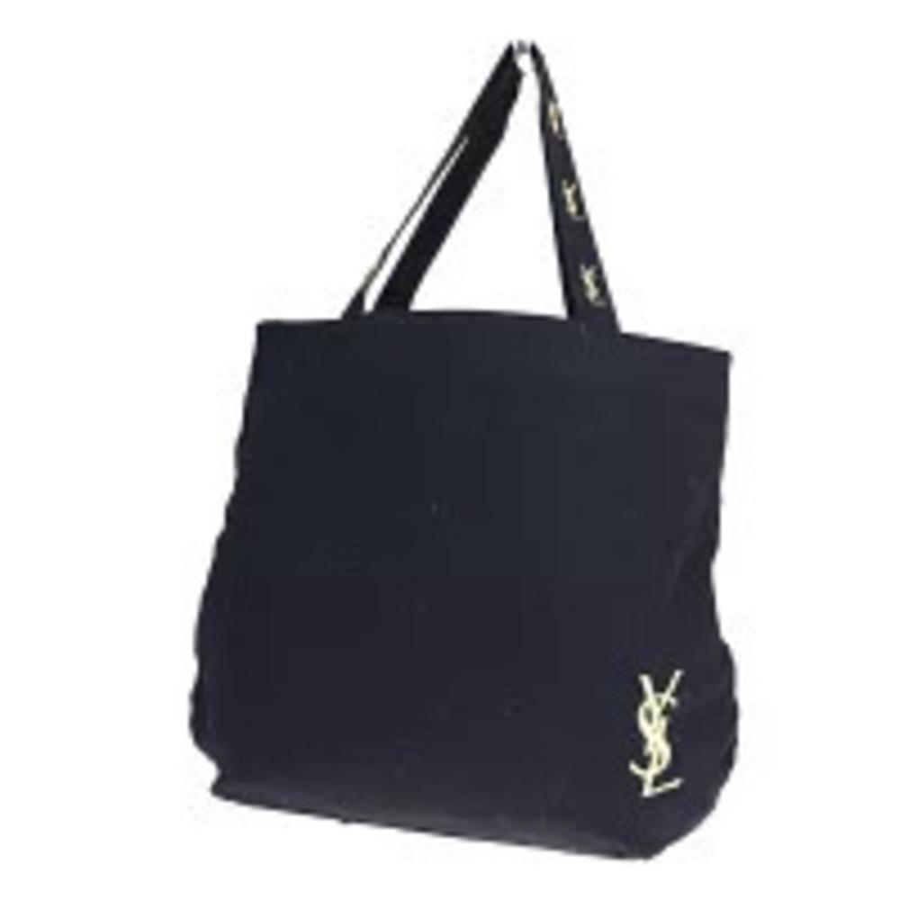 Saint Laurent Yves Canvas Tote Bag Black